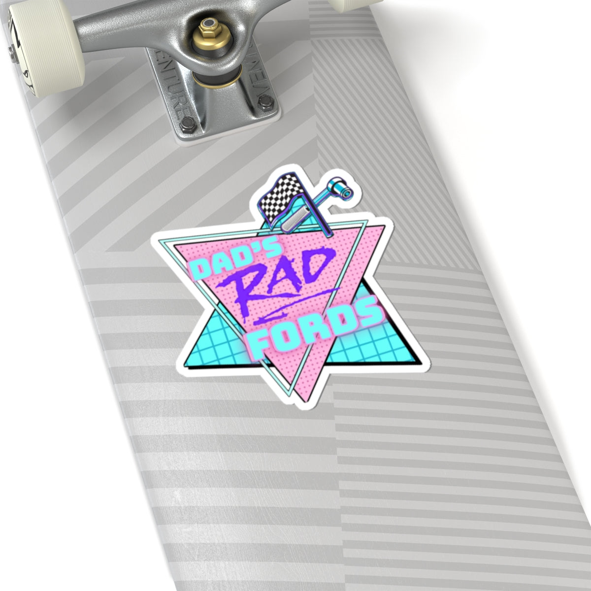 Retro Dad's Rad Fords Sticker